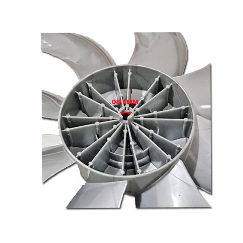 HELICE DE 50CM P/VENTILADOR MONDIAL 8P CINZA - TURBO FORCE 8 NVT-50-8P NV-51 - E08,0MM PRD C/T.TRASEIRA - POLISHOP 6P 50CM VENTISOL 60CM WAPP - foto 1 de 2