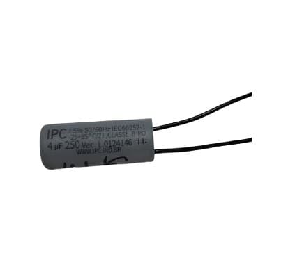 CAPACITOR 004,0UF 2FIOS RD 250VAC P/VENTILADOR DE TETO TRON/EXAUSTOR VENTI-DELTA/LOREN SID-220V/ ALISEU INSPIRE NANO-110V - foto 1 de 1