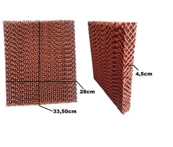 COLMEIA P/CLIMATIZADOR - E04,0X L28,0 X A/C033,0CM TRASEIRA VENTISOL NOBILLE CLM20LT CLM-20LT - PAINEL EVAPORATIVO 03328-04 RECORTADA - *VENDIDO P/