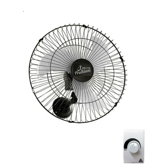 VENTILADOR DE PAREDE 060CM VENTI-DELTA PREMIUM BIV170W PRETO HEL-3PAS G/METAL - CHAVE CONTROLE DE VELOCIDADE ROTATIVO