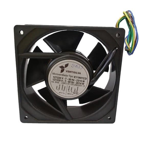 EXAUSTOR DE 11CM MICROVENTILADOR BIVOLTS 00159M/H - COOLER VENTISILVA AXIAL E11NYCD BIVOLTS VAZãO- CARCACA DE NYLON 120X120X39
