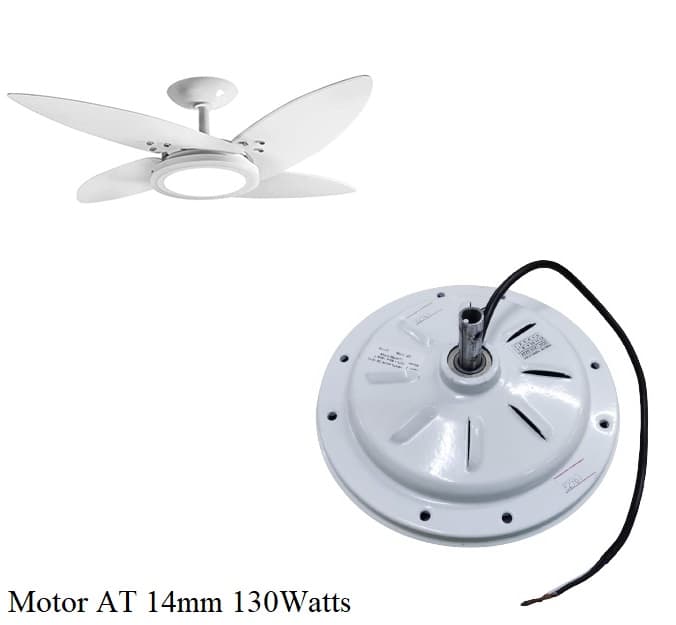 MOTOR P/VENTILADOR DE TETO TRON 4PAS 110V130W08,5UF BRANCO ZZAM C/ROSCA P/LUMINARIA - AT 14MM 8FUROS P/VT AZZAM - foto 1 de 3