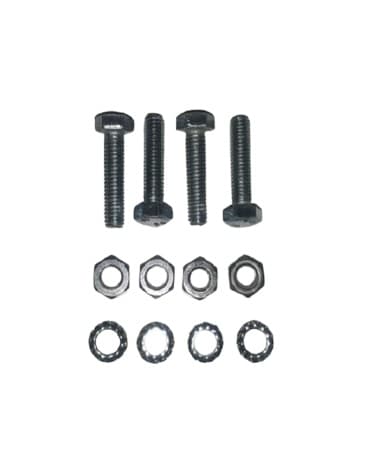 PARAFUSO FIXADOR DA GARRA AO MOTOR DO VENTILADOR VOLARE - KIT CONTENDO 04 PARAFUSOS PRETOS COM CABEçA + PORCA - foto 1 de 2