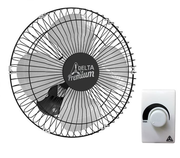VENTILADOR DE PAREDE 050CM VENTI-DELTA PREMIUM BIV170W PRETO HEL-4PAS G/METAL - CHAVE CONTROLE DE VELOCIDADE