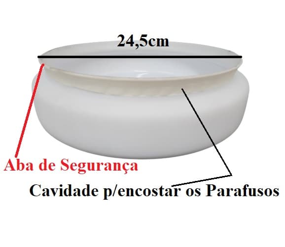 GLOBO CúPULA VIDRO LONDRES LEITOSO RETO P/VENTILADOR TRON-AVENTADOR-SOLANO VOLARE-VR50 DELTA-TORNADO - ENCAIXE 245MM/24,5CM - LOREN SID-ITAPARICA MAX- - foto 1 de 4