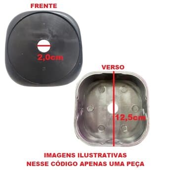 BASE DO COPO LIQUIDIFICADOR JL COLOMBO 2,0LT 3,5LT AR-ALTA OU BR-BAIXA ROTAÇÃO - PARTE DA JARRA TRITURADORA QUADRADA NYLON PRETA