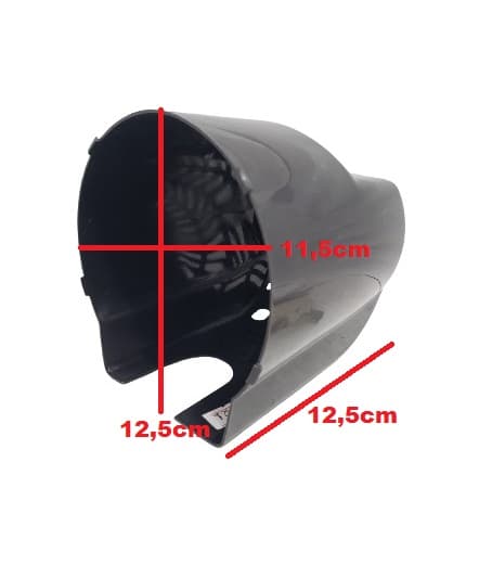 CAPACETE DO MOTOR P/VENTILADOR VENTISOL 30CM/40CM/50CM G2 1FURO PAREDE TURBO 6P PLÁSTICO PRETO - 0376 G2 MODELO PAREDE - foto 1 de 3
