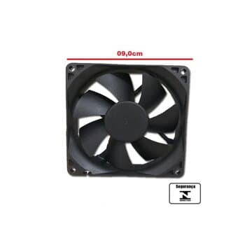 EXAUSTOR DE 09CM MICROVENTILADOR 12VOLTS COOLER 92X92X25 VENTOINHA PARA BEBEDOURO PURIFICADOR DE ÁGUA ELETRôNICOS - ASAFAN MINI FAN 9025S-12/2-FIOS