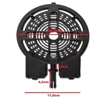 TAMPA CAMPANA DO MOTOR VENTILADOR LOREN SID 50/60CM TUFÃO TURBO - DIANTEIRA NY DIÂM.11,0CM - USAR C/ROL 6000ZZ