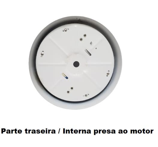 PLAFONIER P/GLOBO DE VIDRO VENTILADOR ALISEU INSPIRE NANO -*SEM SOQUETES - SUPORTE METAL BRANCO 18CM - S/NIPEL DE FIXAÇÃO