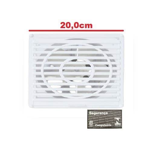 EXAUSTOR DE 20CM P/BANHEIRO RENOVADOR DE AR P/ATÉ 48M2 - KIT 220V-55W VAZAO-00570M3/H - ITC CATARINA AXIAL BRANCO 200MM - foto 1 de 5