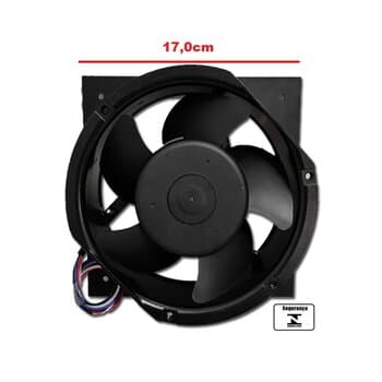 EXAUSTOR DE 17CM MICROVENTILADOR BIV110V-220V - COOLER ASAFAN ASA A171 MINE FAN17251B 172X159X51 3000RPM CARCACA METAL - SUBSTITUI E14CD E E15CD VENTI