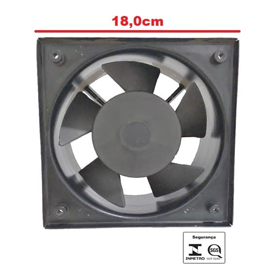 EXAUSTOR DE 18CM MICROVENTILADOR BIVOLTS - COOLER AXIAL VENTISILVA E18CD BIVOLTS EXA18 CARCACA ACO CARBONO VAZãO 00594 M3/H - foto 1 de 4