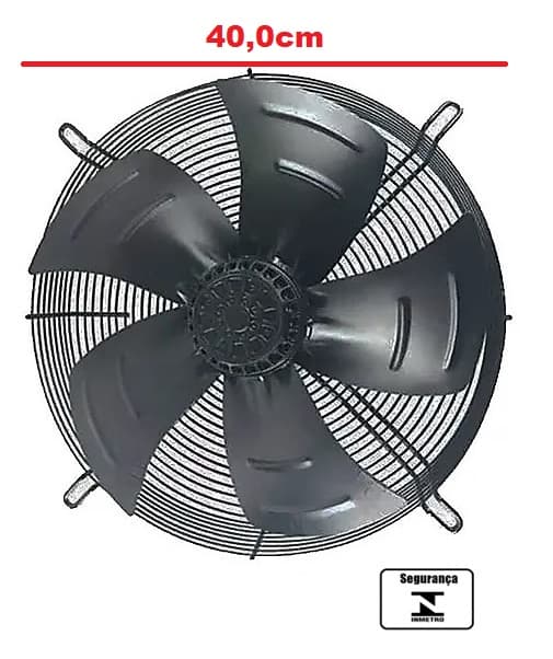 EXAUSTOR/SOPRADOR DE 40CM ASAFAN TRIF-220V-380V-360W VAZAO-03900M3/H 1560RPM AXIAL COOLER 7PÁS ASA D7X401-74D-400BC 400MM - foto 1 de 4