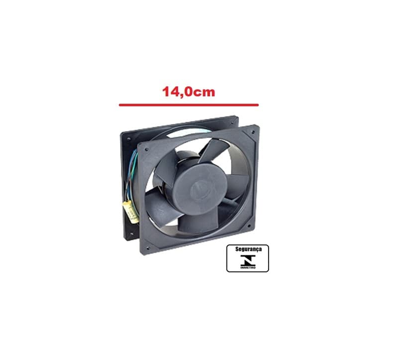 EXAUSTOR DE 16CM MICROVENTILADOR BIVOLTS - COOLER VENTISILVA E14CD CARCAçA DE NYLON 162X162X55MM - foto 1 de 4
