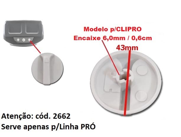 BOTÃO KNOB MENOR-43MM LIGA DESLIGA OSCILAÇÃO E OU CLIMATIZAÇÃO CLIMATIZADOR VENTISOL CLI45/70/100PRO *APENAS PRÓ OU PRO¹