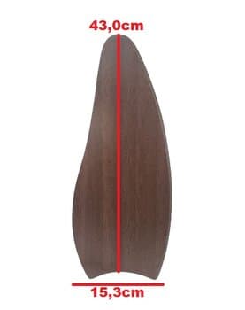 PÁ HÉLICE P/VENTILADOR DE TETO - MDF FOLHA TABACO SEM FURAÇÃO MONTA EM DIVERSOS VENTILADORES *VENDIDA P/UNIDADE