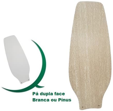 PA HELICE P/VENTILADOR DE TETO VENTISOL LEGACY INVERTER - 01UN BRANCA/PINUS MDF - *VENDIDA P/UNIDADE - ESP.3,0MM L-16CM C-39CM - foto 1 de 3