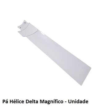 PÁ HÉLICE P/VENTILADOR DE TETO VENTI-DELTA MAGNÍFICO - PLÁSTICA COR BRANCA - *VENDIDA P/UNIDADE