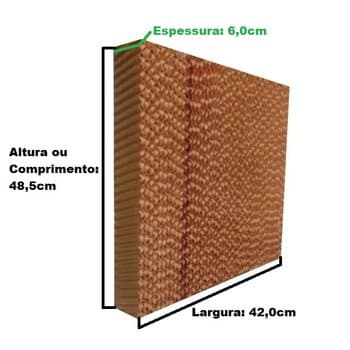 COLMEIA P/CLIMATIZADOR - E06,0X L42,0 X A/C047,5CM TRASEIRA MWM M4500 41LT/ VENTISOL CLI01 CLI02 CLI45 CLI70 CLI100LT PRO - PAINEL EVAPORATIVO