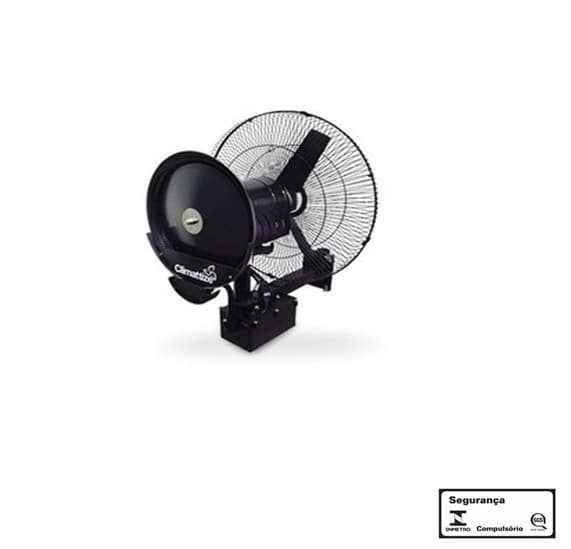 CLIMATIZADOR ASPERSIVO PULVERIZANTE CLIMATTIZE FIX GIRO PAREDE 220V - VAZAO 5.500M3/H P/ATÉ 70M2 - C/SUP PAREDE LIGAR EM REDE HD - GRADE 65CM C/OSCILAÇÃO EM 45-GRAUS - foto 1 de 3