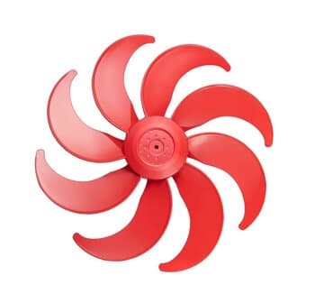 HELICE DE 40CM P/VENTILADOR MONDIAL 8PAS VERMELHA E08,0MM PRD C/T/T - SUPER TURBO FORCE 8 NVT-40-8P VTX-40 8892-01/8892-02 - SERVE P/WAP FLOW TURBO