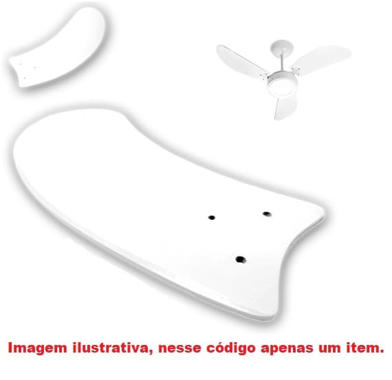 PÁ HÉLICE P/VENTILADOR DE TETO - MDF MODELO ARTE COR BRANCA - COM FURACAO DIVERSAS P/GARRA MAIOR - DELTA-PLUS / RIOPRELUSTRES / PRIMAVERA - VENDIDA P/ - foto 1 de 3