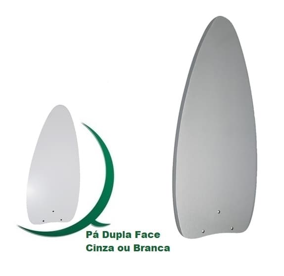 PÁ HÉLICE P/VENTILADOR DE TETO VENTISOL AIRES ELLUZ FHARO VERSATTI INVERTER BRANCA/PRATA - *VENDIDA P/UNIDADE - MDF DUPLA FACE - foto 1 de 3