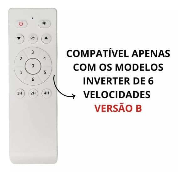 MODULO TRANSMISSOR CONTROLE REMOTO VENTILADOR DE TETO VENTISOL INVERTER 9C5B P/RECEP COD.4320 PI-7055SC NJ:23091036764 MOD.B - *APENAS TRANSMISSOR - foto 1 de 6