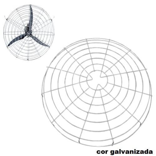 GRADE P/VENTILADOR 100CM GRANJTEC/GRANTEX DE 1-METRO - 01UN METAL GALVANIZADA - SERVE P/DIANTEIRA OU TRASEIRA - foto 1 de 2