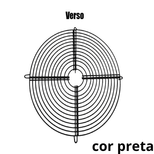 GRADE P/VENTILADOR 40CM CLIMATIZADOR EBONE FOG1 FOG2 FOG3 - METAL COR PRETA - PARTE TRASEIRA - *VENDIDA P/UNIDADE - foto 1 de 2