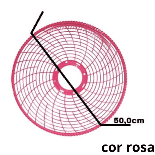 GRADE P/VENTILADOR 50CM DÔMINA PL ROSA 6 OU 8PÁS COLUNA MESA PAREDE - SERVE P/DIANTEIRA OU TRASEIRA - *VENDIDA P/UNIDADE - foto 1 de 2