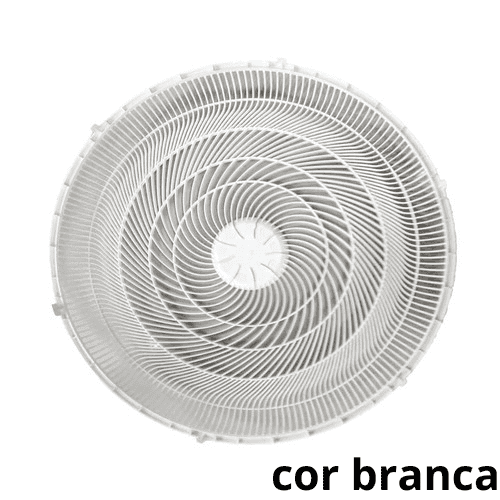 GRADE P/VENTILADOR 50CM VENTISOL - PL DIANTEIRA 6TRAVAS MACHO BRANCA - P/NEW NOTOS TURBO ANTIGOS -*VENDIDA P/UNIDADE* - foto 1 de 2