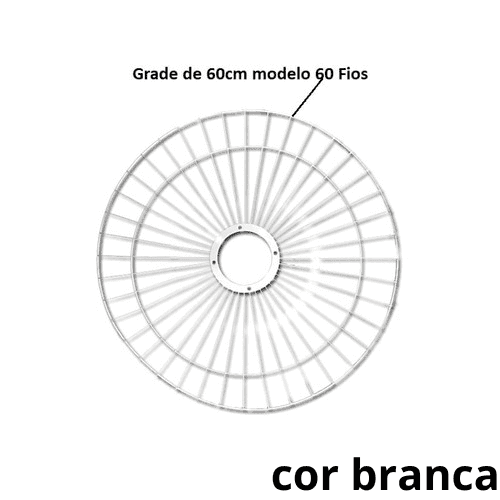 GRADE P/VENTILADOR 60CM VENTI-DELTA PREMIUM 060-FIOS PAREDE - METAL BRANCA -*VENDIDA P/UNIDADE - SERVE P/DIANTEIRA OU TRASEIRA - ARGE MAX STYLO TWISTE - foto 1 de 1