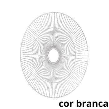 GRADE P/VENTILADOR LOREN SID COLUNA OU PAREDE 60CM - METAL COR BRANCA 120FIOS - MODELO DIANTEIRA OU TRASEIRA - *SALDÃO* *VENDIDA P/UNIDADE