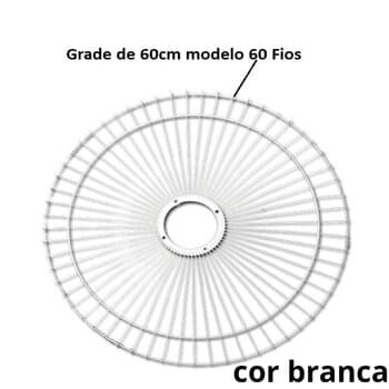 GRADE P/VENTILADOR VENT-NEW VENTNEW VENT NEW 60CM METAL COR BRANCA 60FIOS - MODELO PAREDE P/DIANTEIRA/TRASEIRA - *SALDÃO* *VENDIDA P/UNIDADE