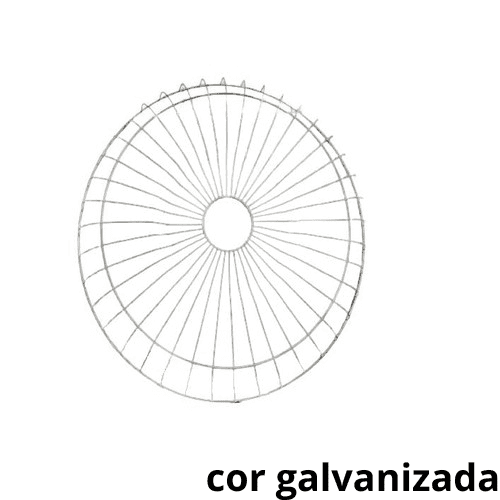 GRADE P/VENTILADOR 60CM VENTISOL METAL 40-FIOS GALVANIZADA - COLUNA/PAREDE - SERVE P/DIANTEIRA - *SALDÃO *VENDIDA P/UNIDADE - foto 1 de 1