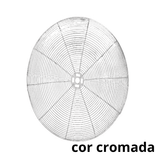 GRADE P/VENTILADOR 65CM VENTISILVA G/F CROMADA DIANTEIRA -*VENDIDA P/UNIDADE- ATUAL NBR+FECHADA - SEM EMBLEMA/LOGOMARCA - foto 1 de 1