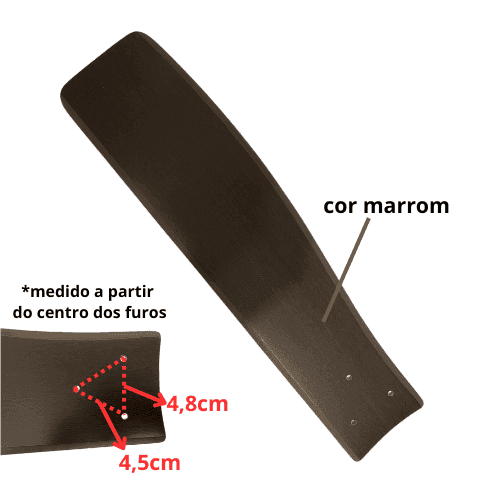 PÁ HÉLICE P/VENTILADOR DE TETO VENTI-DELTA VINTAGE LUXO COR TABACO - *VENDIDA P/UNIDADE - P/GARRA LUXO - VOLARE VR42 / VOLARE VR50 - foto 1 de 1
