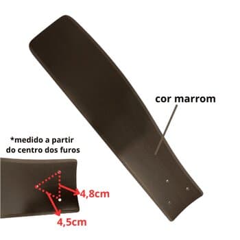 PÁ HÉLICE P/VENTILADOR DE TETO VENTI-DELTA VINTAGE LUXO COR TABACO - *VENDIDA P/UNIDADE - P/GARRA LUXO - VOLARE VR42 / VOLARE VR50