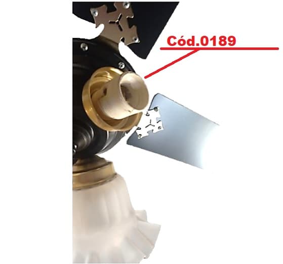 SOQUETE PLASTICO P/VENTILADOR DE TETO - C/ROSCA+PORCA PLASTICA + PORCA METAL P/NIPLE P/GLOBO PERA/TULIPA ZETA/VIENA - foto 1 de 4