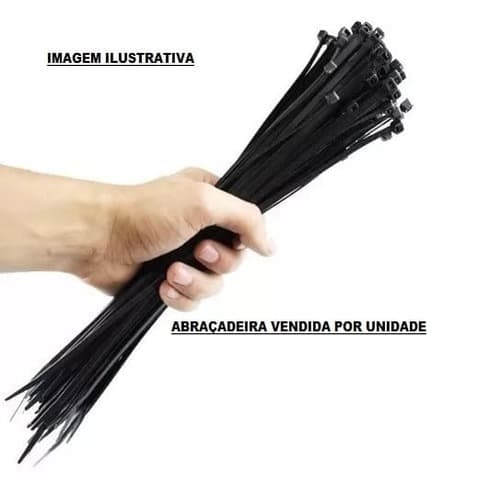 ABRAÇADEIRA DE NYLON 760 X 9,0MM PRESILHA LACRE EXTRA GRANDE COR PRETO - *VENDIDA P/UNIDADE - foto 1 de 2