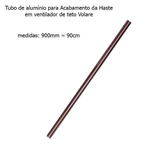 ACABAMENTO DA HASTE P/VENTILADOR DE TETO VOLARE - TUBO DE ALUMÍNIO COR COBRE - MEDIDA ESPECIAL 90CM TUBO ORIGINAL - foto 1 de 1