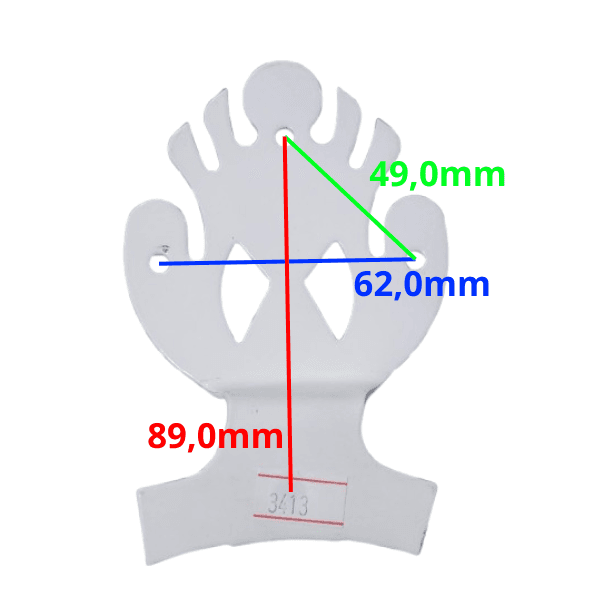 GARRA SUPORTE DA PÁ HÉLICE VENTILADOR DE TETO RIOPRELUSTRES INFINITY - COR BRANCA -*VENDIDA P/UNIDADE - C/1-FURO N/MOTOR + 3-FUROS N/PÁ - foto 1 de 2