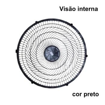 GRADE P/VENTILADOR 30CM VENTISOL TURBO - PLÁSTICA PRETA DIANTEIRA SEM EMBLEMA/LOGOMARCA - *VENDIDA P/UNIDADE