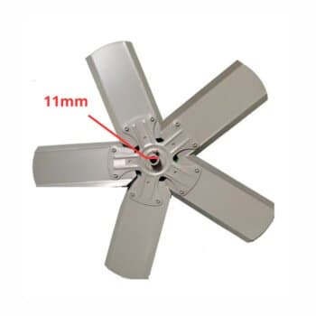 HELICE P/EXAUSTOR 50CM VENTISOL 5P METAL ENCAIXE EIXO-11,0MM PONTA REDONDA TRAVAR C/PARAFUSO LATERAL