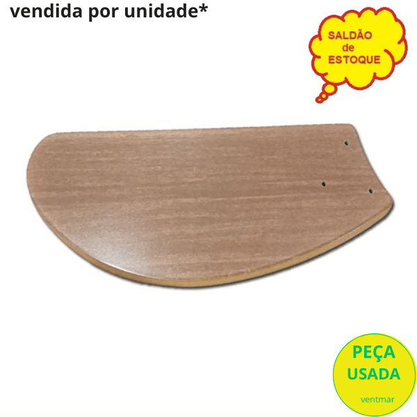 PÁ HÉLICE P/VENTILADOR DE TETO LOREN SID LUMI M1 M2 - MDF TUBA MOGNO - *VENDIDA P/UNIDADE - *SALDÃO - P/GARRA MAIOR C/3 FUROS - P/CICLONE, VENTI-DELTA - foto 1 de 1