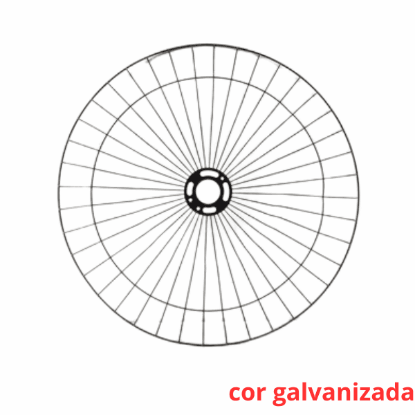 GRADE P/VENTILADOR 60CM VENTISOL METAL 40-FIOS GALVANIZADA COLUNA/PAREDE - SERVE P/TRASEIRA - *SALDÃO *VENDIDA P/UNIDADE - foto 1 de 1