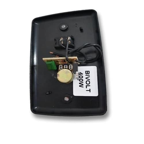 CHAVE P/VENTILADOR DE PAREDE 1-TECLA LIGA/DESLIGA+ CONTROLE DE VEL ROTATIVO BIV0400W S/OFF C/CAIXA FUNDO SOBREPOR ESP.4X2 PRETO - foto 1 de 2