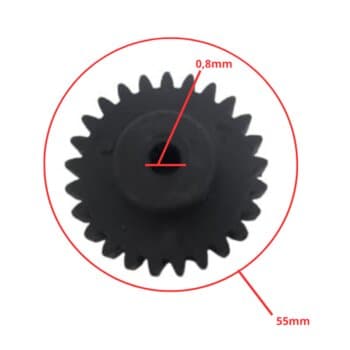 ENGRENAGEM INTERNA DA CAIXA DE ENGRENAGEM VENTILADOR OSCILANTE SOLASTER 100CM - ENGRENAGEM INTERNA SOLASTER POWER10 GOAR (ENGR. 25D AGR05/FG